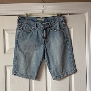 Levi's Faded Light Blue Denim Bermuda Shorts